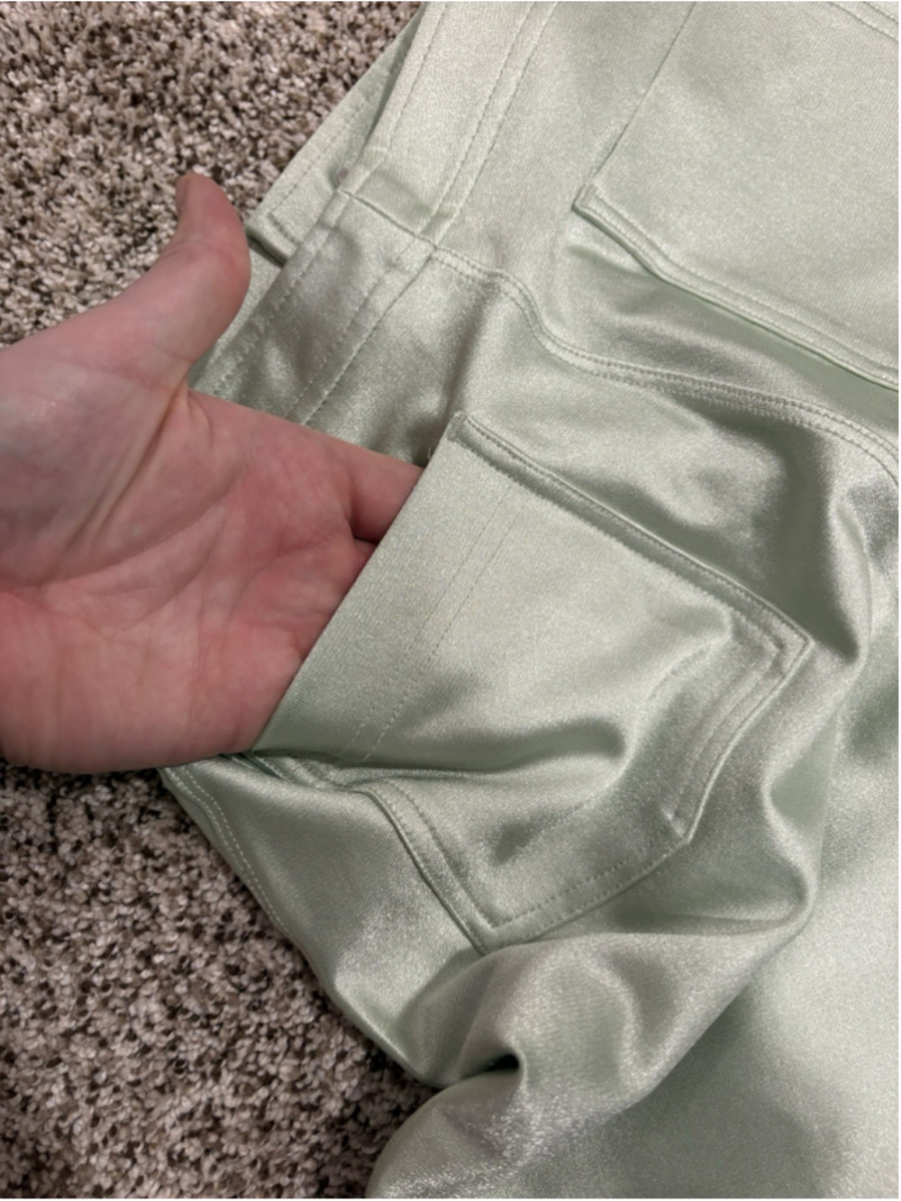 Rezek Studio Corset & Wide Leg Pants Set Green Satin Womens Size S - Picture 10 of 16